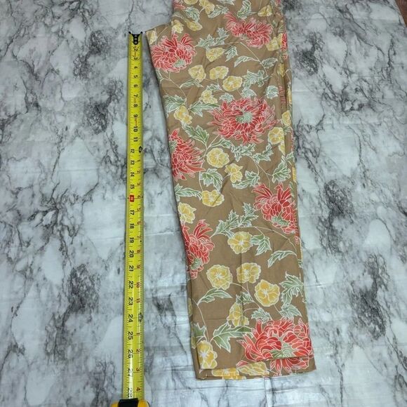 Worthington Vintage Silk Cotton Blend Floral Print 90s retro Pants size 4 - Picture 6 of 6